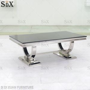 Modern Home Furniture Living Room Set Stainless Steel Furniture Coffee Tea Table Set