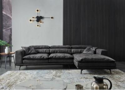 European Style Upholstered Reclinable Modern Fabric Sectional Couch Living Room Sofa Set