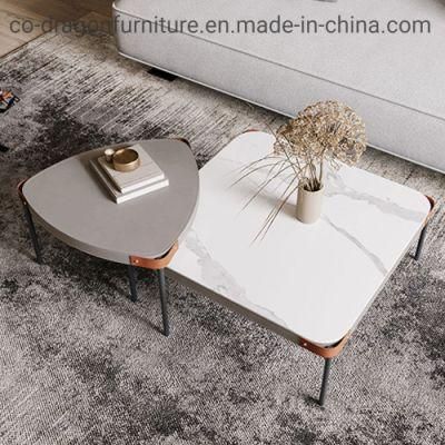 Fashion Steel Coffee Table with Marble Top for Home Furniture