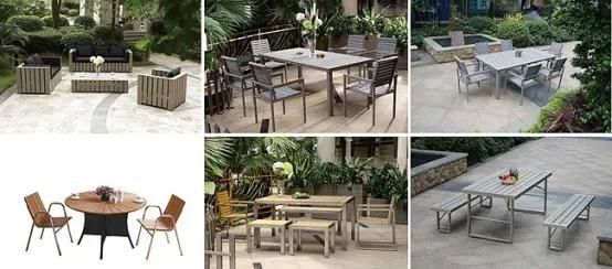 Garden Furniture 2017 PS Wood Dining Furniture Table and Chair