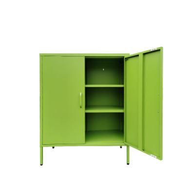 Cheap Price 2 Door Metal Locker Storage Cabinet Fashion Home Furniture Kids Storage Cabinet