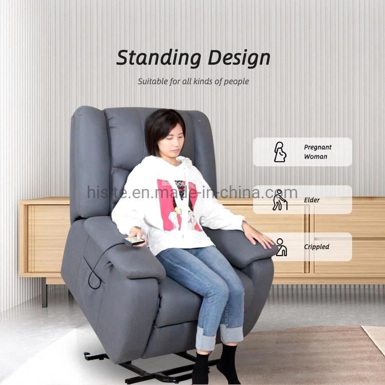 Luxury Quality Smart Home High Back Grey Remote Control Sectional Recliner Sofa Sets Lift Chair