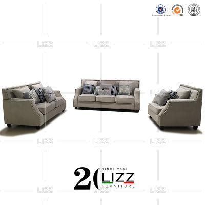 Sectional Commercial Chesterfield Furniture Home Leisure Velvet Fabric Sofa Couch