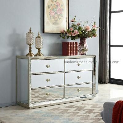 European Style Hall TV Cabinet Mirrored Furniture for Living Room