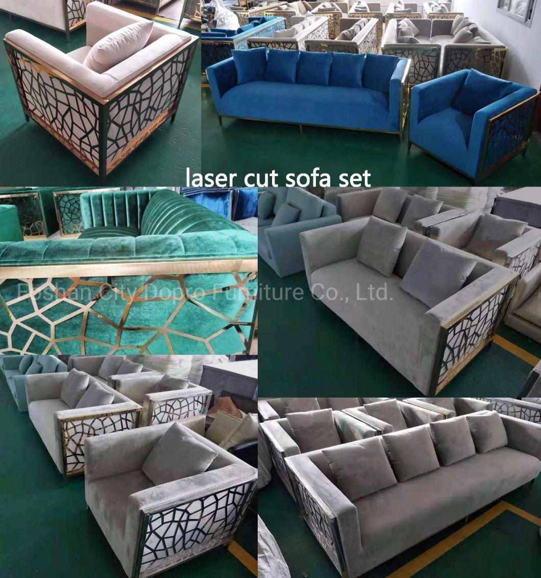 Laser Cut Frame Classic Stainless Steel Hot Seller Single Sofa