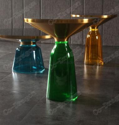 Glass Base Metal Furniture End Table Coffee Table Side Table