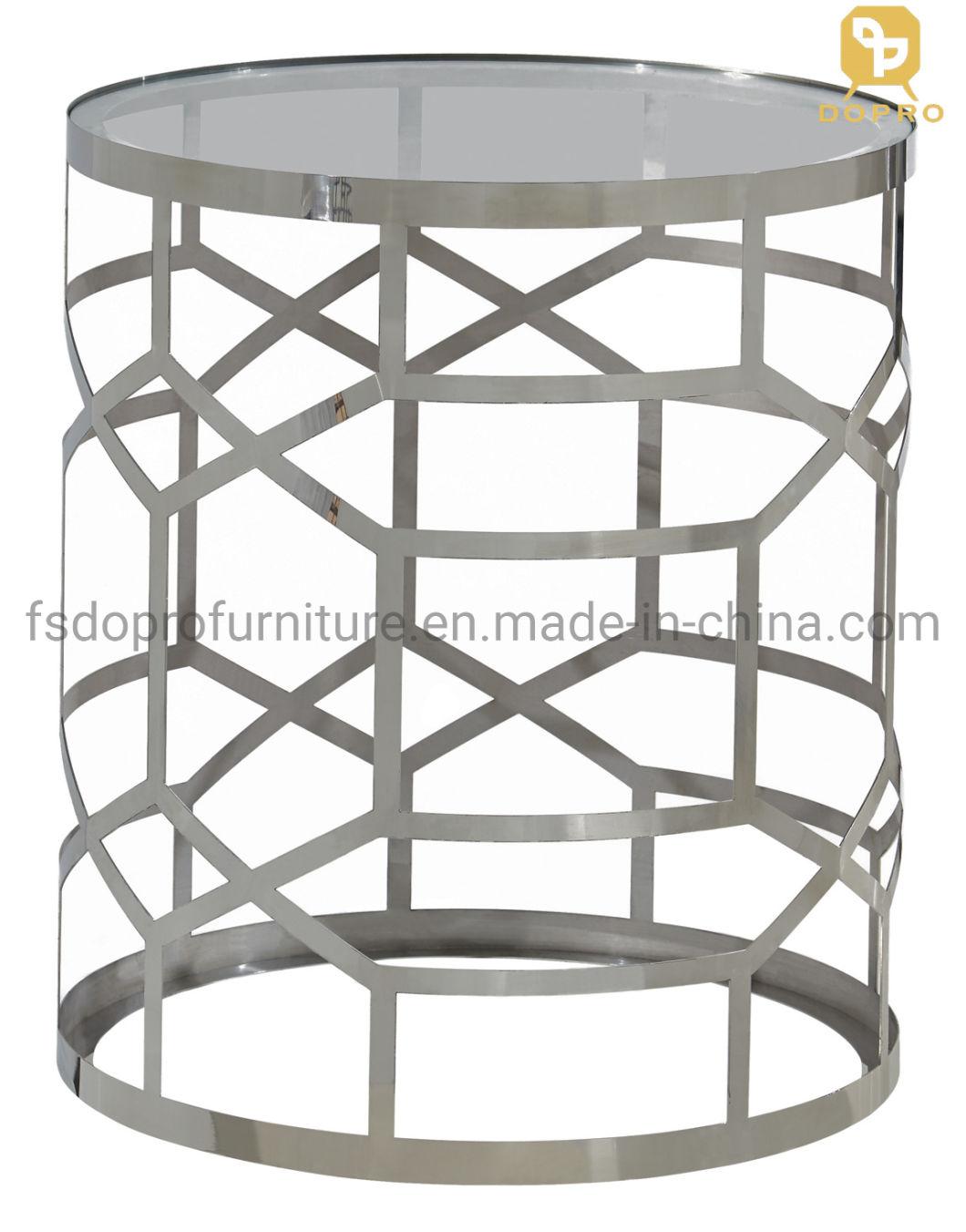 Glass Table Customized Laser Cutting Luxury Home Living Room Side End Table-Fa13