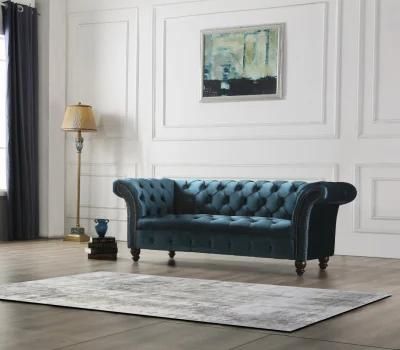 New Modern European Style I Shape 6seaters Chesterfield Sofa Furnitures House Sofa