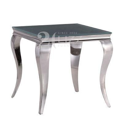 Foshan Lizz manufacture European Modern Home Hotel Office Furniture Leisure Clear Glass Top Coffee Table