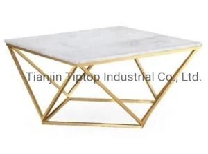 Gold Tempered Glass Console Table Modern Living Room Furniture Coffee Table