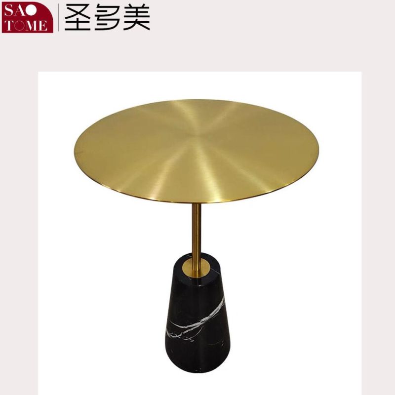 Modern Popular Living Room Furniture Natural Stone Base T-Shaped Round Tea Table