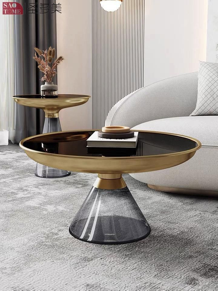 New Promotion Two Round Table Set Metal Coffee Table