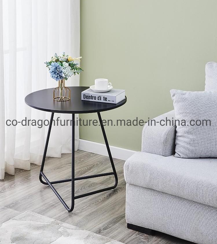 Fashion Minimalism Home Furniture Steel Coffee Table with Marble Top