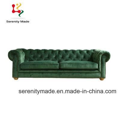 Hot Sale Furniture Manufacturer Three Seater Tulfted Sofa Set China
