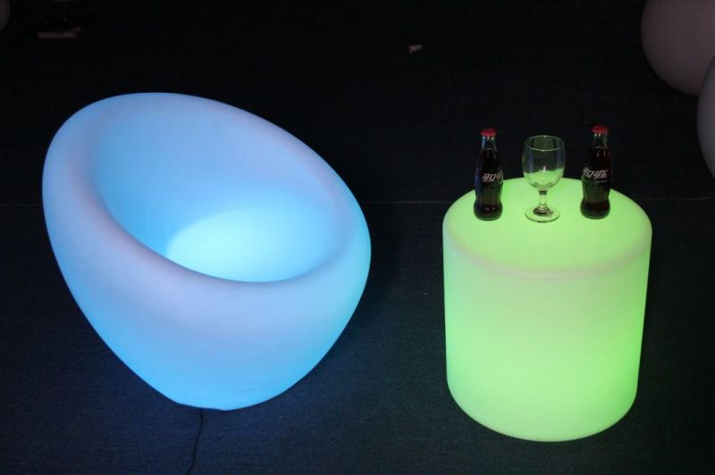 Glowing Furniture Coffee Table and Chair Set LED Table