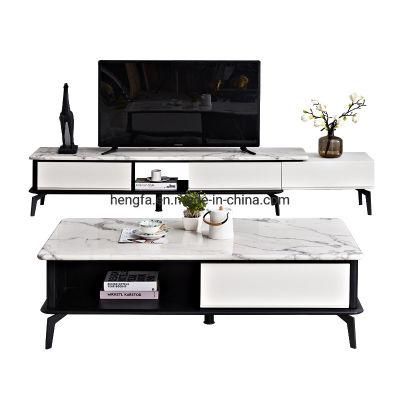 Modern Luxury in Rest Room Home Furniture Extend Chrome Metal Legs TV Stand