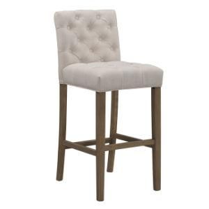 Modern Wood Bar Stool Fabric Leisure Home Furniture Chair