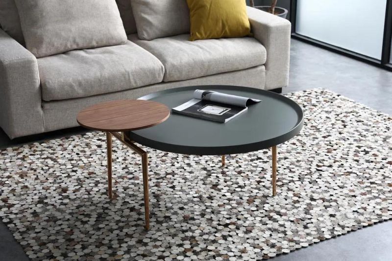 Industrial Multifunction Smart Small Round Tea Coffee Table Set