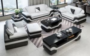 Home Furniture General Use and No Inflatable Leather Modern 3 21 Seater Sofa