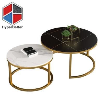 2PCS Set Sintered Table Top Nesting Coffee Table Round Style