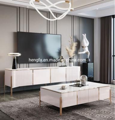 Modern Customized Furniture Luxury Marble Top Cabinet TV Stand