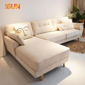 Custom Modern and Simple Nordic Style Design Corner L Velvet Cloth Art Living Room Sofa