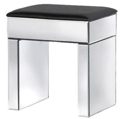 Good Quality Modern Bedroom Mirrored Stool Glass Furniture Wholesale