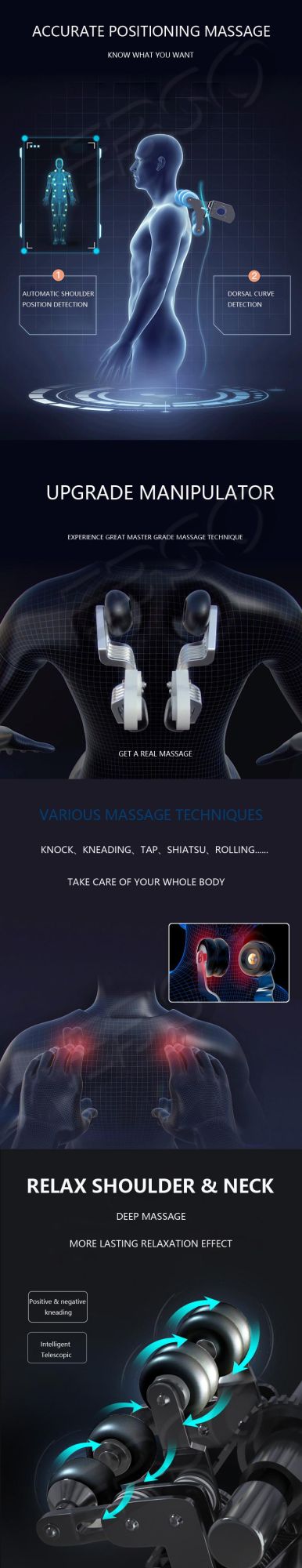 Massage Chair 4D Zero Gravity Luxury with Stretch Robotic Massager Massage Chair Health