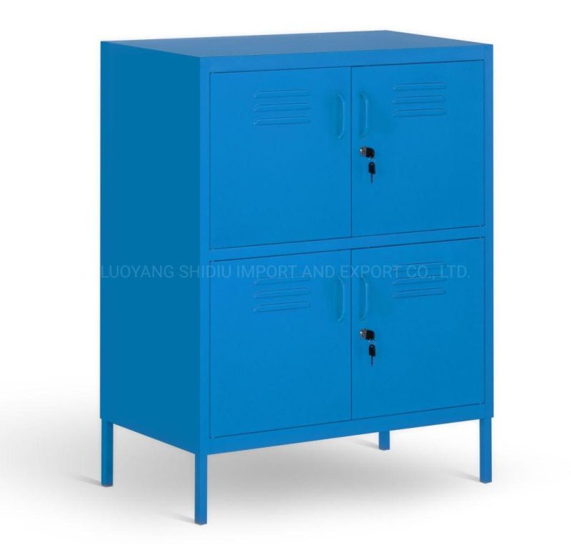 Metal 2-Tier Storage Cache Cabinet Metal Locker Cupboards for Bedroom