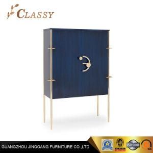 Classic Quality Modern 2 Door Storage Cabinet with Metal Stainless Steel Leg