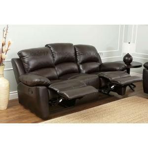 Top-Grain Leather Reclining Sofa, Loveseat and Armchair Set