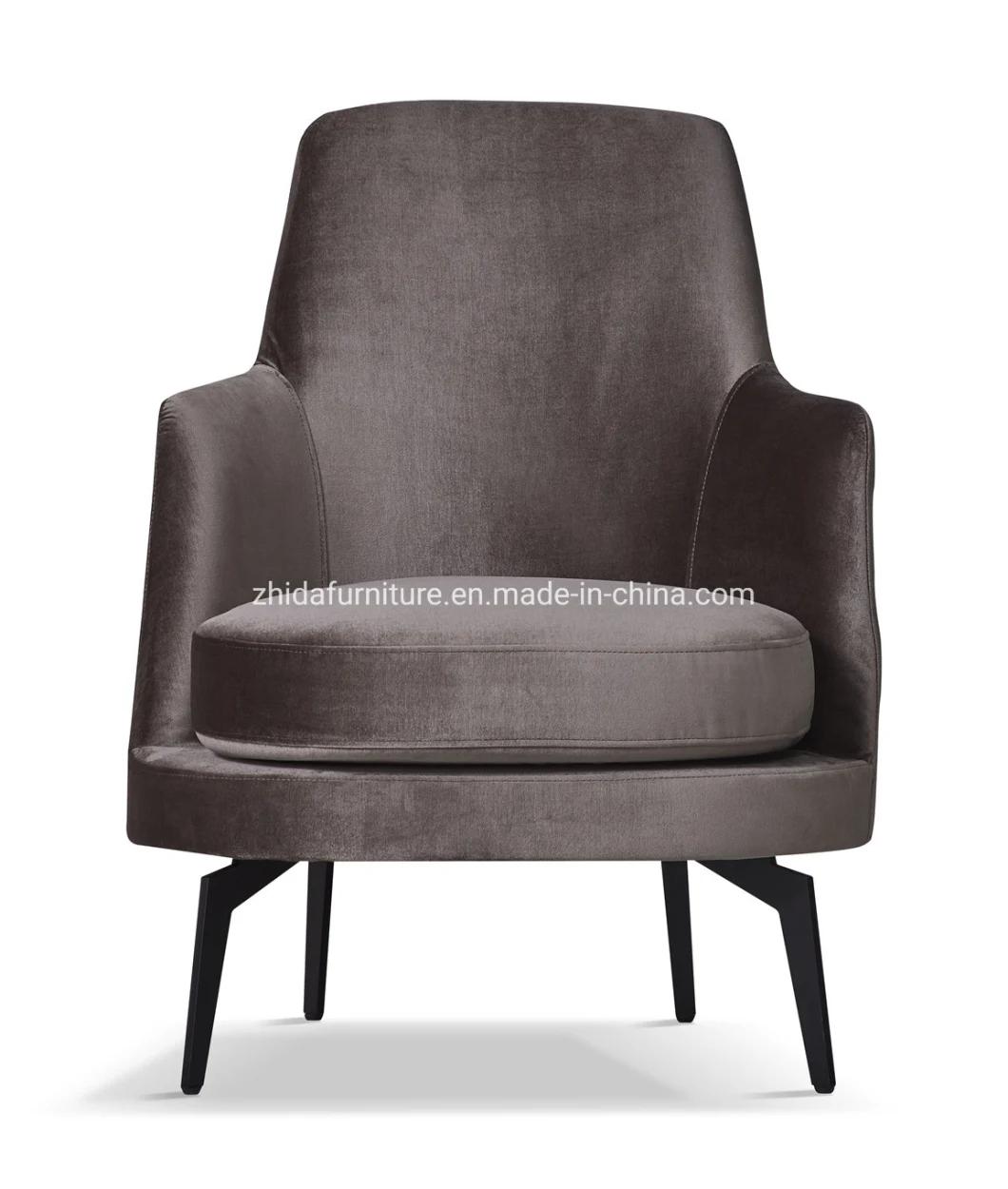 Hot Sales Velvet Armchair Accent Chair with Metal Legs for Living Room