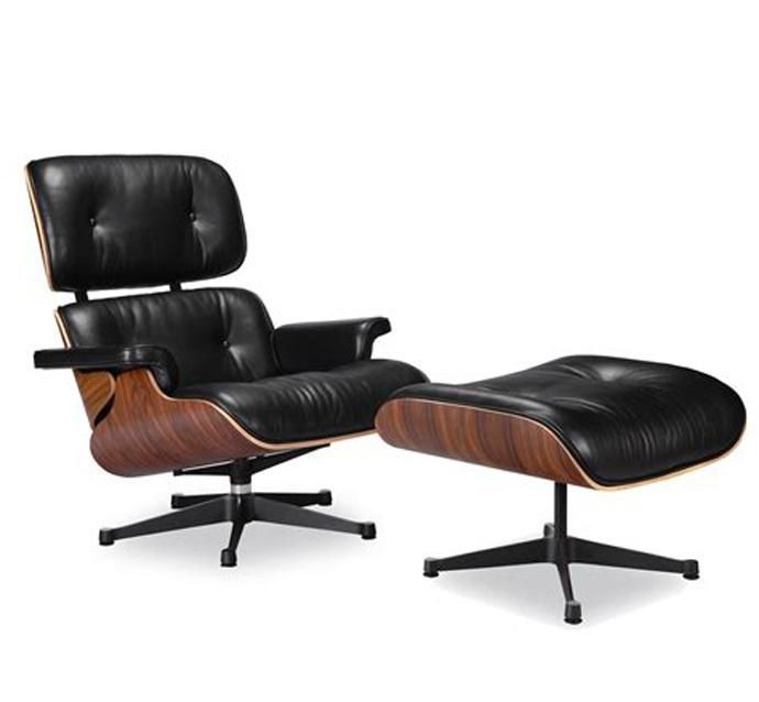 Leather Lounge Chair with Ottoman (9021-C)