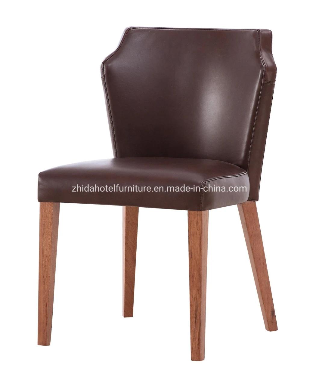 Modern Wooden Living Room Dining Room Fabric Leather Restaurant Chair