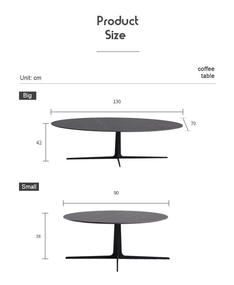 Modern Metal Base Coffee Side Table Use in Office Reception Furniture