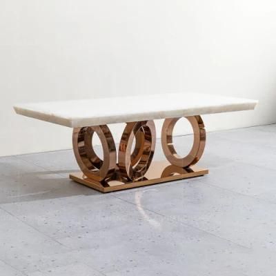 Wholesale Living Room Furniture Ss Steel Golden Coffee Table