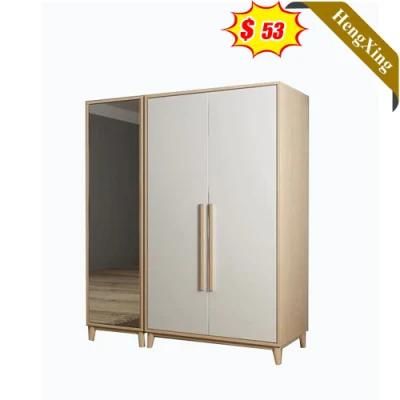 Customized High Quality 3-Door Set-Closet Living Room Furniture Wooden Wardrobe with Galss