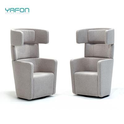 High Back Modern Home Hotel Office Furniture Fabric Lounge Leisure Waiting Sofa Chair