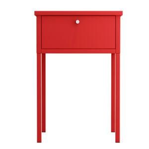 Simple Modern Europe Storage Small Cabinet Bedroom Bedside Table with Removable Wheels and Drawer China Factory Supply