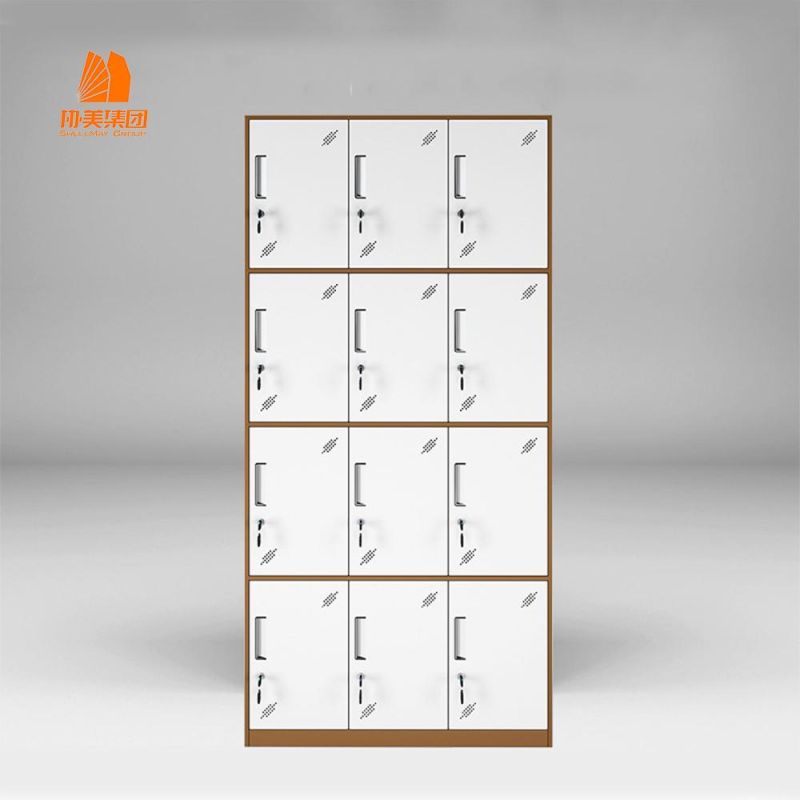 Factory Direct Sale, Knock-Down Construction, School or Public Lockers, Steel 9 Dower Storage Cabinet, Metal Wardrobe.