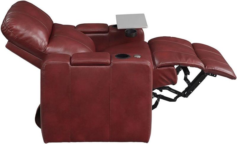 Jky Furniture High Adjustable Leather Home Theater Power Recliner Sofa Set with Customerization Functions
