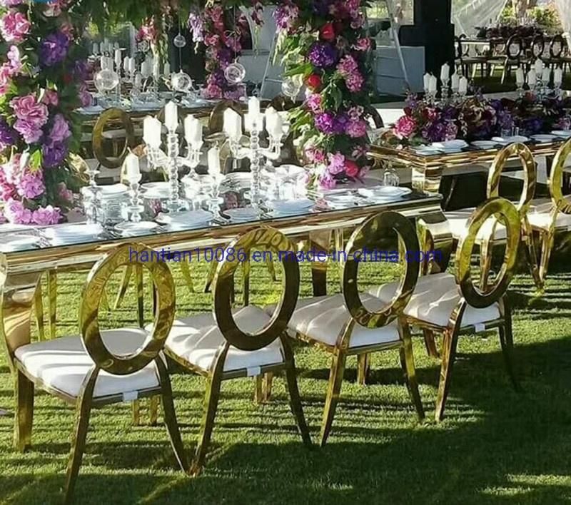 Restaurant Banquet Leather Gold Steel Wedding Rental Infiniti Party Chair for Event Living Room