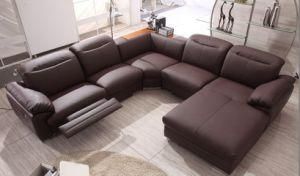 Home Use Leather Sofa (F2146-1)