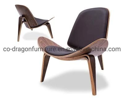 China Wholesale Livingroom Furniture Bent Wood Leisure Chair with Leather