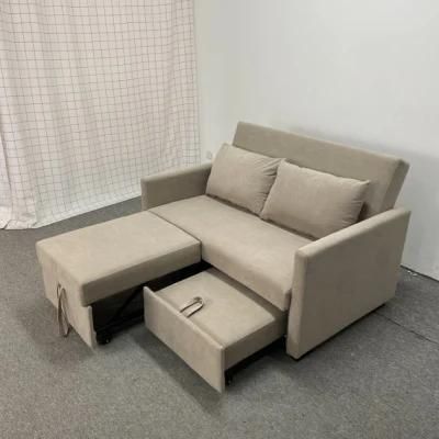 Simple Two-Seat Technology Cloth Sofa Bed Dual-Use Living Room