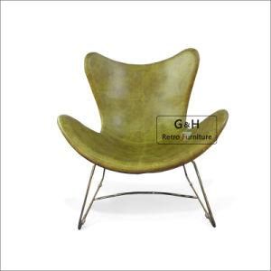 Genuine Leather Upholstery Jeffrey Bernett Swivel Club Chair