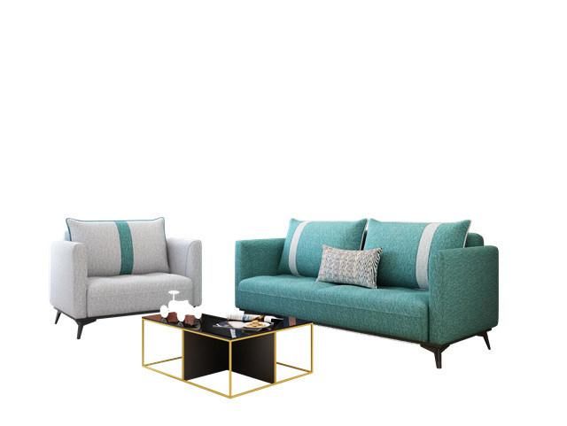 Modern Home Living Room Guest Room Functional Fabric Sofa Set