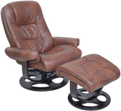 Jky Furniture Luxury 8 Points Vibration Massage Functions (2 In Ottoman 6 In Chair) Leather Leisure Chair with Ottoman