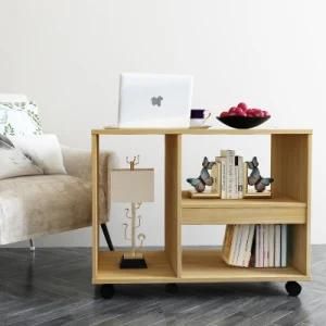 Home Furniture Modern Wooden Coffee Table, Movable Side Table
