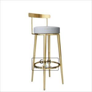 Stackable High Back Stainless Steel Bar Chair